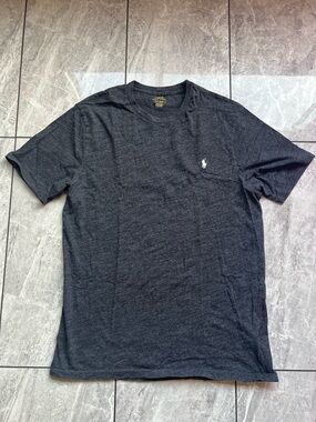 Polo Ralph Lauren Men Heather Grey Embroidered Pony ShortSleeve CottonT-Shirt LT
